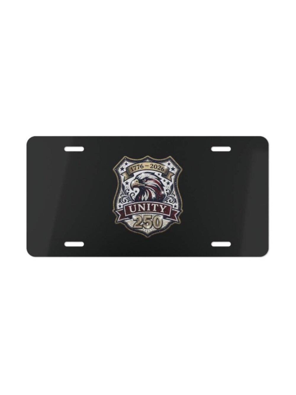 USA 250th Anniversary License Plate, Patriotic Eagle Unity Decor
